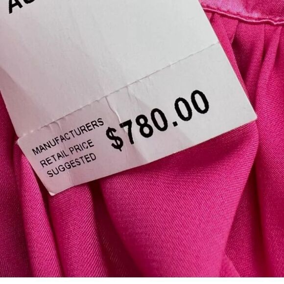 Bronx and Banco Aphrodite Ruched One Shoulder Cutout Pink Gown 4/5 NWT  $780 - Picture 9 of 9